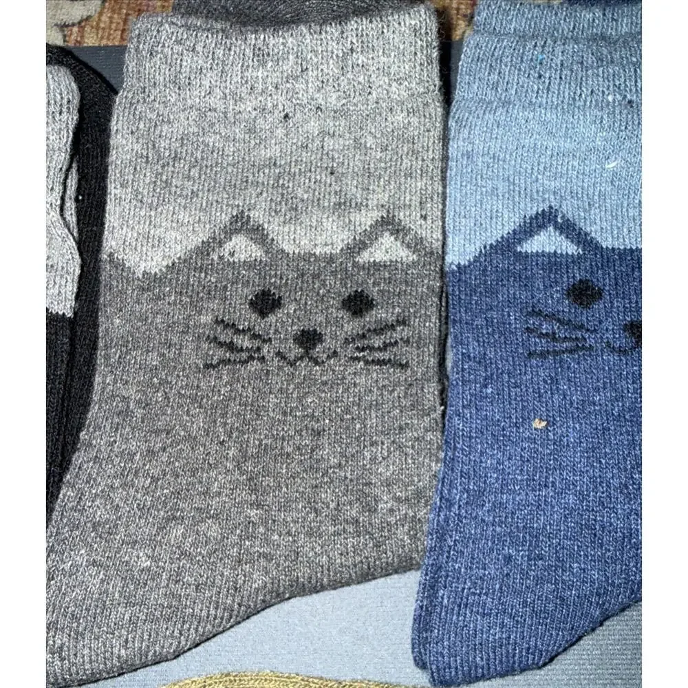 NWT Set Of Five Ladies Cat Socks Polyester/Spandex